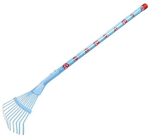 Stocker Rechen Garten 78 cm. Hellblau Werkzeug Garten Art. 2321