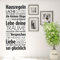 Grandora Wandtattoo Hausregeln Lache Lebe Liebe I braun (BxH) 58 x 135 cm I Familie Flur Küche Wohnzimmer Sticker Aufkleber Wandsticker Wandaufkleber W5452