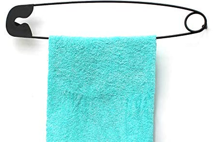 DanDiBo Porte-serviettes design en métal noir 62 cm