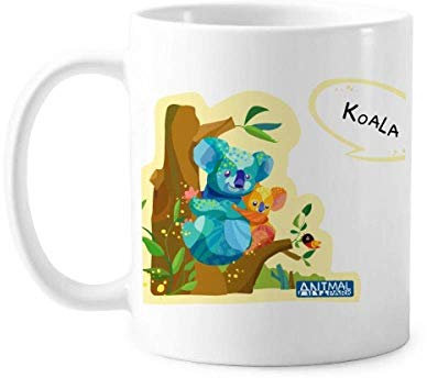 Taza de cerámica con diseño de koala y eucalipto de Australia