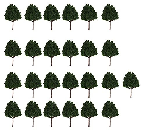 Milageto 25 X Arbres Modèles Architecturaux Modèles de Chemin de Fer de Train Miniature à L'échelle N 1: 160