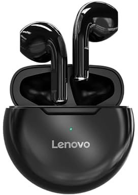 Lenovo LivePods HT38 TWS Wireless Bluetooth Headphones, Mini Headphones, 9D Stereo Touch Control, with Microphone, 30 Hours Playtime - Black