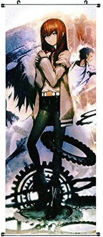 Großes Steins Gate Rollbild | Kakemono aus Stoff | Poster 100x40cm | Motiv: Kurisu Makise