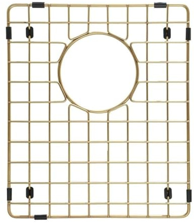 Starstar Sinks Protector Matte Gold 304 Stainless Steel Kitchen Sink Bottom Grid, Rack (14 L x 16 W)