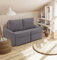 DOMO. collection Sofa Relax, 2-Sitzer Dauerschläfer, Boxspring Couch mit Schlaffunktion, Schlafsessel, Gästebett, Schlafsofa 168 x 96 x 86 cm (BxTxH), grau