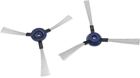 vhbw 2X Spazzola Laterale Compatibile con Rowenta Smart Force Extreme RR7126, RR7145, RR7145WH Robot aspirapolvere - Set spazzole, Nero/Bianco/Blu