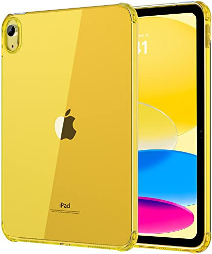 MoKo Clear Case for iPad (A16) 11th Generation 2025 11-inch/10th Generation 2022 10.9 inch, Lightweight Soft TPU, Anti-Scratch Ultra Transparent Cover, Shockproof Impact Resistant, Clear Light Yellow