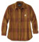 Carhartt Chemise à manches longues pour femme Twill L/S Plaid, Marron Carhartt, M