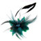 Black Fascinator Clip, Ladies Feather Beak Clip Fascinator, Black Brooch Pin Hair Accessory, Weddings, Races (Green)
