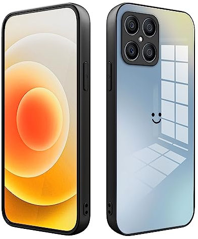 XINYEXIN Coque pour Honor 70 Lite 5G / Honor X6 / Honor X8 5G Case, Étui Housse de Téléphone en Verre Dégradé, Coque Antichoc et Anti-Rayures Mode Ultra-Mince - Bleu