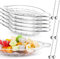 Mumufy 6 Pcs Ice Cream Dishes 6.3 oz Acrylic Banana Split Dish with 6 Pcs Stainless Steel Spoons Banana Split Bowls Clear Serving Plates for Fruits Yogurt Brownies Snack Sundae Party