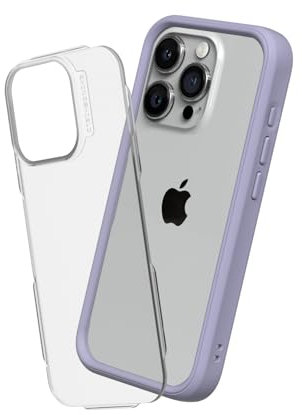 RhinoShield Modulares Case kompatibel mit [iPhone 15 Pro Max] | Mod NX - Anpassbare & stoßdämpfende Schutzhülle im schlanken Design - 3.5 Meter Fallschutz - Lavender