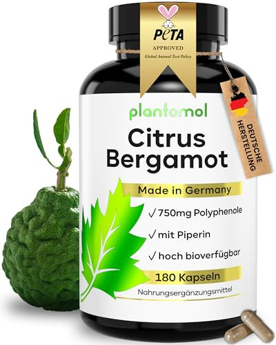 180 Citrus Bergamot Kapseln 3 Monatsvorrat Bergamotte Kapseln - plantomol®