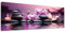 Feeby Bild Auf Leinwand Steine Orchidee Kerzen 100x40 cm 1 tlg Modern Leinwandbilder Bild auf Leinwand Kunstdruck Wand Bild Wanddeko Design Schlafzimmer Büro Flur Hotel Spa Wohnzimmer Zen Spa Violett