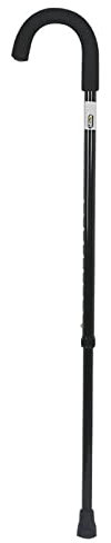 VejiA runder Griff, Gehstock für alte Männer, höhenverstellbar, Trekkingstöcke, Unisex-Gehstöcke, Schwarz, 1 Stück