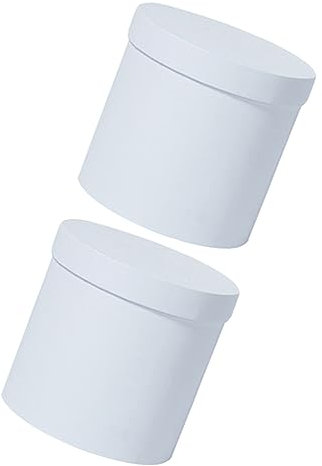 COHEALI 2 Stück Box Bouquet Box Rose Geschenktüte Floristenhut Eimer Puppenhaus Rahmen Hochzeit Blume Floral Favor Bags Nesting Geschenkboxen Schwein Rose Tasche Runde Box Handheld Karton Büro Weiß