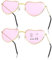 KarneLux Set di 2 occhiali da sole a forma di cuore – Occhiali rosa a forma di cuore come accessorio per costume hippie – Accessorio ideale per feste e festival