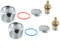 2 Sets Wasserhahn Griff Knopf Ersatz Waschbecken Wasserhahn Standard Heiß Kalt Wasserhahn Top Kopf Abdeckungen Verchromt Wasserhahn Top Wasserhahn Reviver Umbausatz 1/2 Zoll