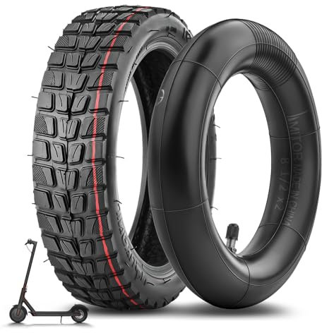 Amitor E Scooter Reifen 8 1/2 mit Reifen und Schlauch, Rutschfest & Verschleißfest 50/75-6.1 Reifen für Xiaomi M365 Pro 2 1S Elektro Scooter, 8 1/2 x2 E Scooter Schlauch + Reifen, 8.5 Zoll Ersatzräder
