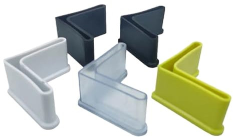 Couvre-Pieds en PVC en Forme de L, Angle Triangulaire, Coussinet en Caoutchouc, étagère antidérapante, Table, Chaise, Meubles, Coussinets de Pieds, Protection de Sol (Couleur : Transparent 8Pcs, Tai