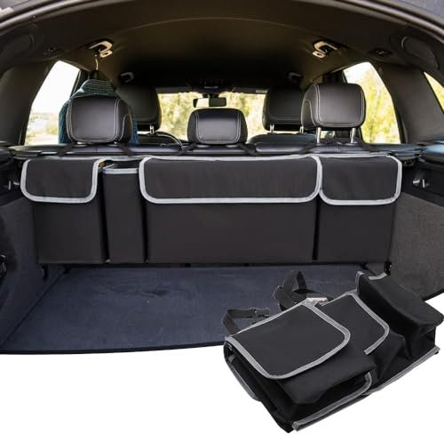 ARZARF Kofferraum Organizer, für Dacia Jogger/Duster/Sandero/Logan/Spring/Lodgy/Dokker Kofferraumtasche Auto Aufbewahrungstasche Auto Organizer Kofferraum mit Fächern,A