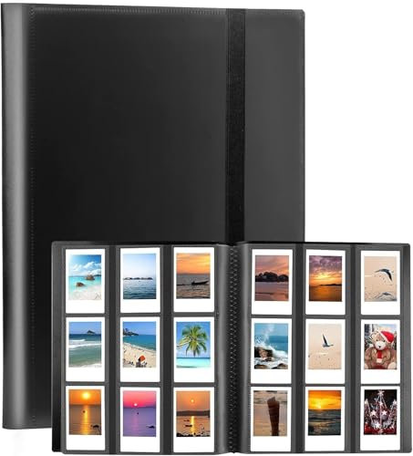 432 Taschen Mini Film Album für Fujifilm Instax Mini Film (54 x 86 mm) / Polaroid Zink Fotopapier (50 x 76 mm) / Kodak Zink Fotopapier (53 x 86 mm) / HP Sprocket Fotopapier (50 x 76 mm) (Schwarz)