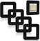 5 Pcs Light Switch Cover Plates, 8.6 x 8.6 cm Square Switch Surround Frame, Wall for Home Wall Switch Decoration Socket Stickers Decorations for Home, Living Room, Office (Black)