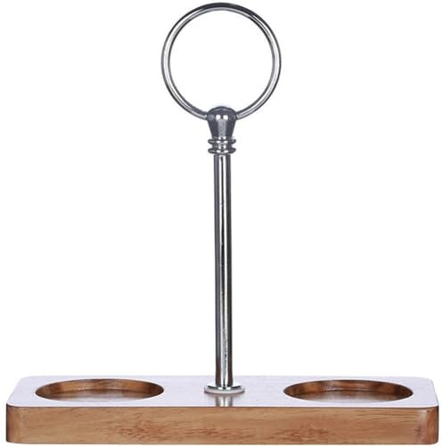 Tsffae Plateau À Sel À Poivre, Base De Moulin À Sel À Poivre en Bois, Bouteille D'assaisonnement, Support De Pot De Sel, Support De Salière Poivrière pour Moulin À Poivre Manuel Électrique