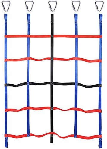 KXAOXGRC Heavy Duty Wall Safety Nets Climbing, 4.9x6.1ft Heavy Duty Climbing Cargo Net Rope Ladder, Outdoor Cargo Webbing Net, for Playground Climbing Game, Load 300kg