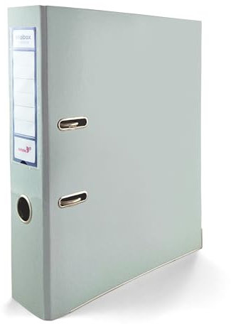 Netuno 1x Akten-Ordner glänzend Pastellblau DIN A4 Ekobox Premium Edition 2-Ring-Mechanik Ringorder A4 75 mm Kunststoff Ordner Büroordner Plastikordner Briefordner Ringmappe breiter Aktenordner