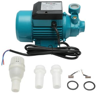 BRECKNER GERMANY Elettropompa Periferica 280W, 24V, Turchese, Portata 1,5 m³/h, Altezza Mandata 20 m, Profondità Aspirazione 5 m, Ideale per Pannello Solare Fotovoltaico