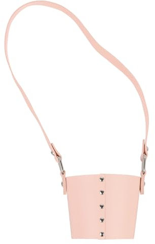 sourcing map Porte-bouteille d'eau Porte Gourde avec sangle - 67 x 66 mm - En cuir synthétique - Pour le camping, la marche, la randonnée - Rose