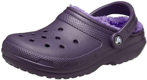 Crocs Unisex-Adult Classic Lined Clog, Dark Iris, 6 Women/4 Men