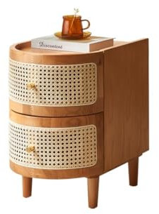 KAJDJDP Nachttisch aus Massivholz, Rattan-Sofa-Beistelltisch, Kleiner Schlafzimmertisch, Kleiner Wohnzimmer-Beistelltisch, Schlafzimmer-Nachttisch (A) The vast Ocean