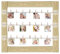 JINGHANGER Marco de fotos con 30 pinzas de madera, marco de fotos colgante como decoración de pared, carta, postal, tarjeta de felicitación, organizador de tarjetas, soporte ajustable