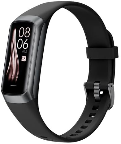 Keep Health Fitness Tracker pour homme et femme Compteur de pas fin 25 modes de sport avec moniteur de fréquence cardiaque et pression artérielle, alarme, chronomètre, minuteur, calories brûlées, IP68