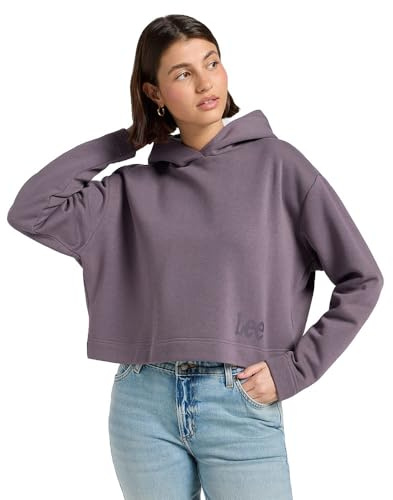 Lee - Sweatshirt Damen - Relaxed Fit - Cropped Hoodie - Staubig Violett