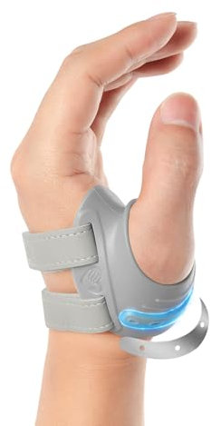 FORTEMOTUS Daumenorthese Links, CMC Ortho Daumensattelgelenk Bandage mit Schiene zur Stabilisierung Karpometakarpalgelenks und Schmerzlinderung bei Rhizarthrose, Arthrose(Grau, M, 17.8-23 cm)