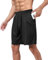 BOOJO Sporthose Herren Kurz Hosen mit Taschen Sport Shorts Schnell Trocknend Trainingshose für Gym Fitness(Schwarz,M)