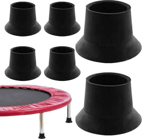 Trampolin Beinkappen, 6 Stück 25mm Trampolin Gummifüß, rutschfeste Trampoline Kopfkappe, Trampoline Fußabdeckung Gummi, Möbel Fuß FürTrampolin, Krücken Und Stuhlbeine