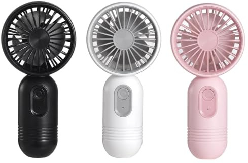 Mini Portable Fan 3 Pack, Cute Handheld Battery Operated Lightweight Small Personal Fans with 3 Speeds and USB Rechargeable Eyelash Fan for Stylish Girl Kids Women Men Office Outdoor Travel Camping