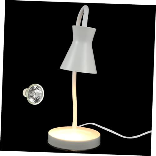 MUCKLILY 360° Adjustable Gooseneck Electric Wax Melter Lamp Height Adjustable White Stand, UK Plug Candle Warmer Lamp for Jar Candles, Includes 2 Bulbs, Suitable for Bedroom and Home Use