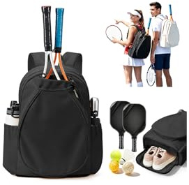 SZLX Sac à Dos de Tennis pour Femmes et Hommes, Sac de Tennis, Sac à Dos de badminton, Qrand Sac de Raquette Sac de Sport Pouvant Contenir 2 Raquettes et Des Chaussures de Tennis