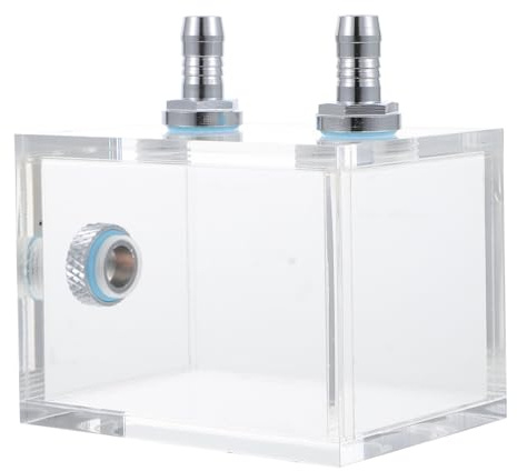 BESPORTBLE Transparenter PC wassertank Acryl Wasserkühler Reservoir mit Schnellverschluss für Computerflüssigkeitskühlung DIY Wasserkühlungssystem Langlebig und Praktisch