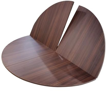 AYHARYLH Große, Runde, Faltbare Tischplatte, Nur 47–86 Zoll Durchmesser, Holzersatz, Platzsparend, Catering-Bankett-Partytische, Keine Beine, Verlängerung(Brown,160cm/63in)