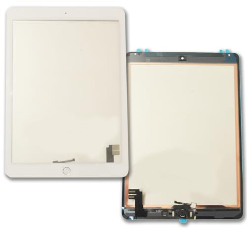 Bucom Digitizer Glas Touchscreen Display Front Scheibe für ipad Air 2 A1566 A1567 weiss selbstklebend