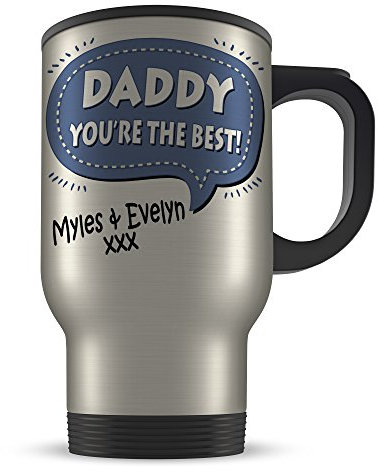 Personalised You're The Best Daddy Novelty Gift Aluminium Travel Mug