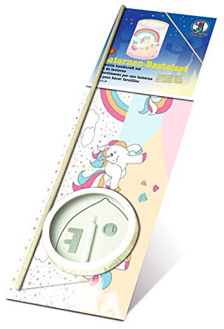 Ursus 7400000 - Laternen Bastelset, Einhorn, ca. 15,3 x 15,3 x 20 cm