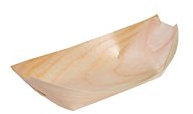 SWS-Schüler Fingerfood-Schale aus Holz, Schiffchen 9 x 6 cm [100 Stück]