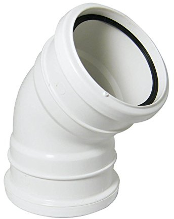 FloPlast 135 Degree Bend Double Socket White 110mm